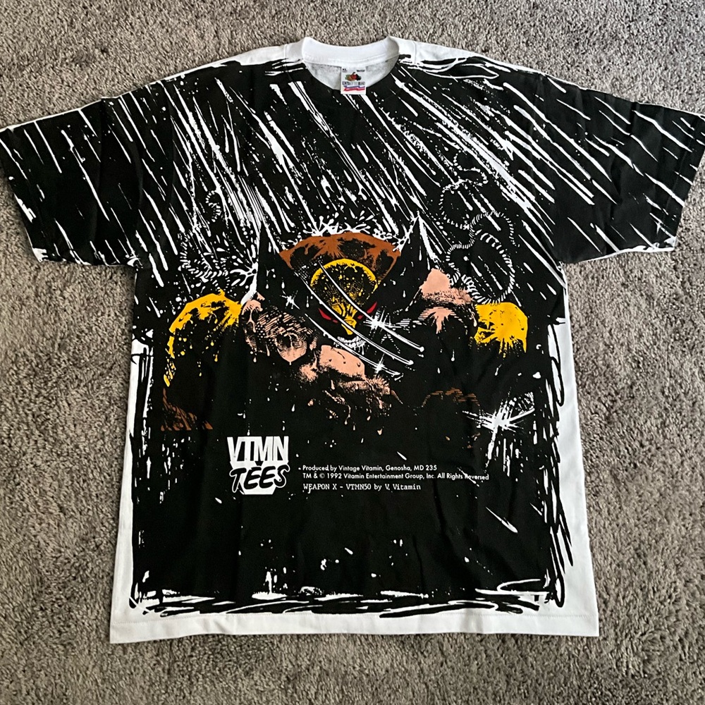A Snikt in the Rain - 24.5 × 30.5" Black Graphic Men's Shirt